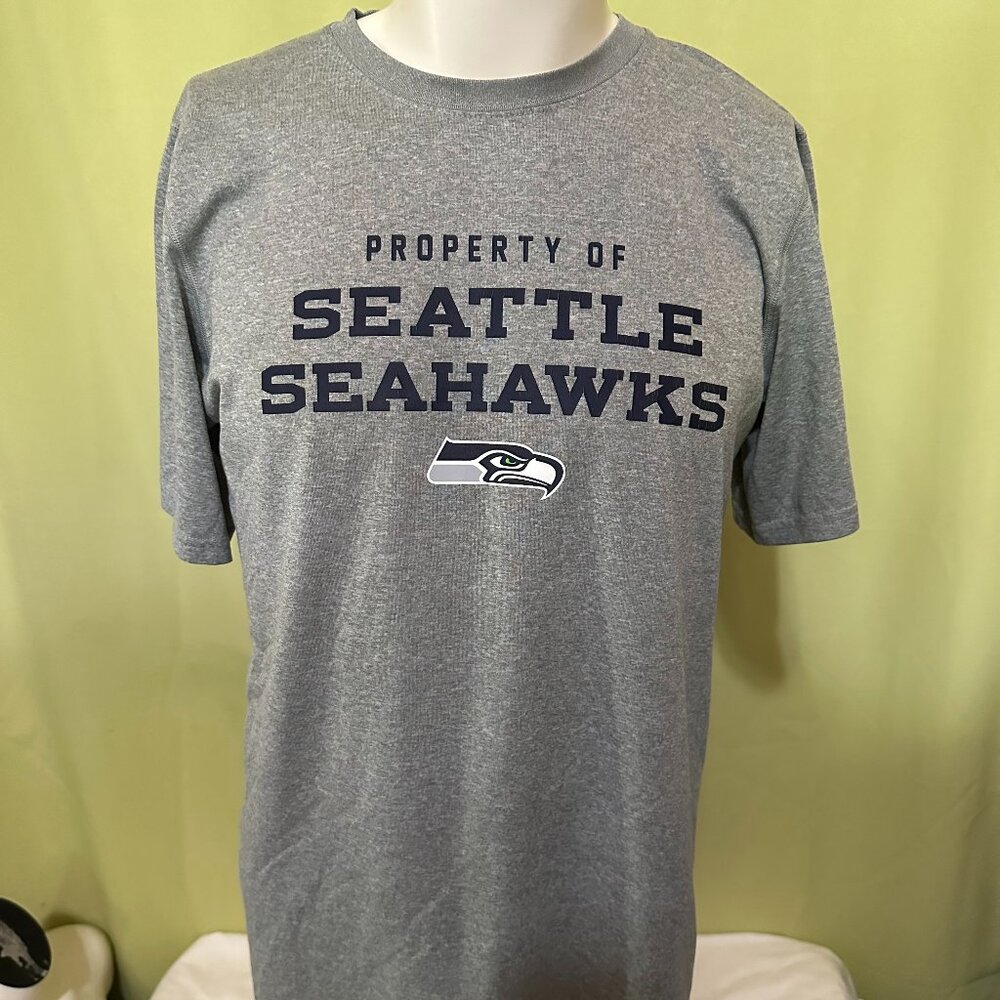 Seattle Seahawks Nike Dri Fit NFL Equipment Men's Gray Athletic Shirt Medium
